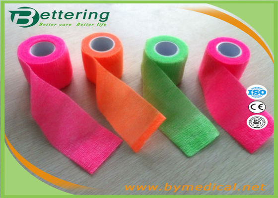 Colourful Elastic Self Adhering Bandage Wrap , PET Bandage Wrap Latex Free