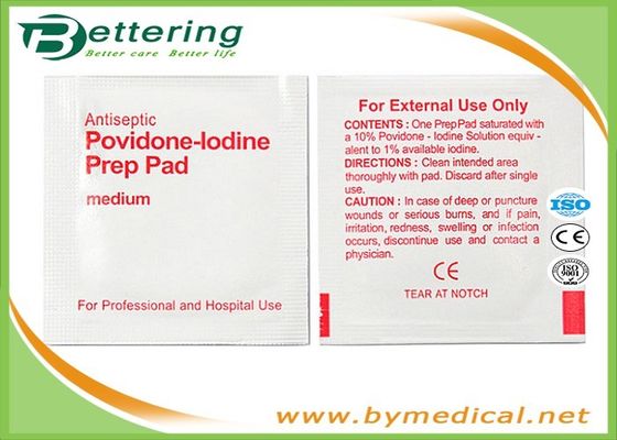 Antiphlogosis Povidone Iodine Prep Pad Wipe Cleanser Swab For Skin Cleaning / Disinfecting