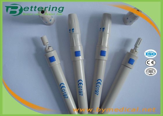 Security Sterile Blood Lancet Pen , Diabetes Lancing Device With Adjustable Dial