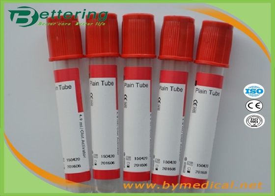 Vacuum Blood Sample Collection Tubes , Red Top Blood Tube For Clinical Blood Testing