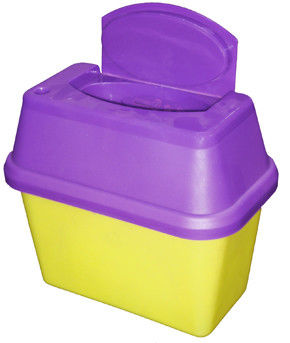 Disposable Portable Sharps Disposal Containers , Syringe Needle Container Box T2